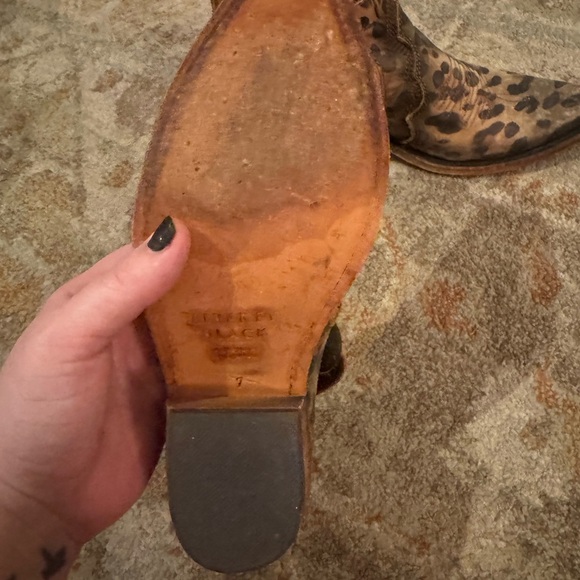 LIBERTY Black Brown Leopard Ankle Boots - Picture 2 of 2